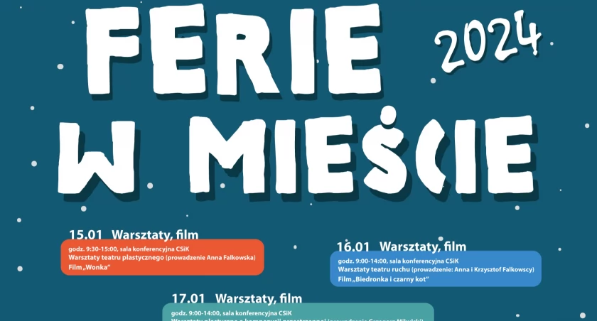 Ferie 2024: W CSiK będzie radośnie i aktywnie 