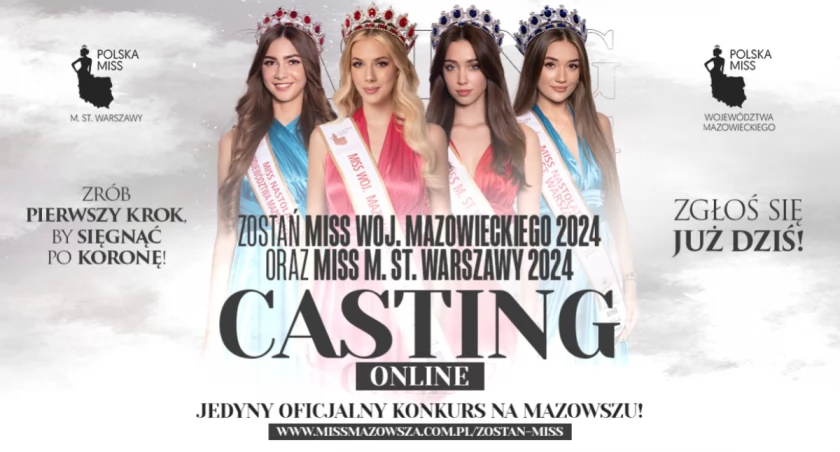 Casting do konkursu Miss Województwa Mazowieckiego i Miss m. st. Warszawy 2024