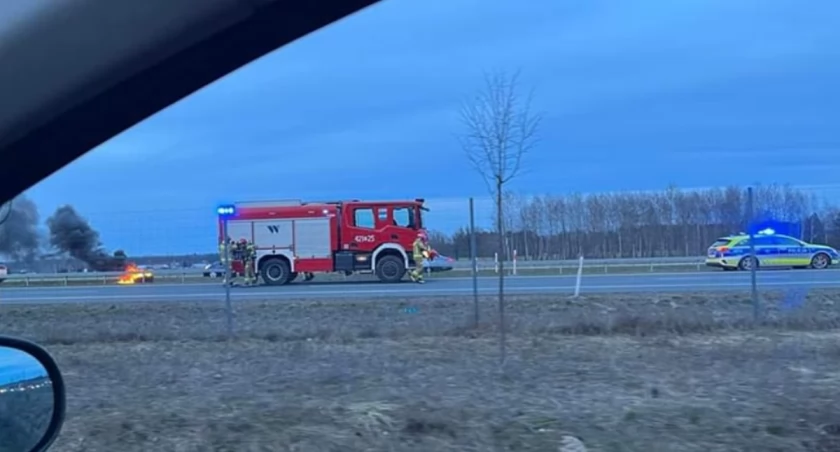 Pożar na S17 - Strażacka kronika PSP w Garwolinie