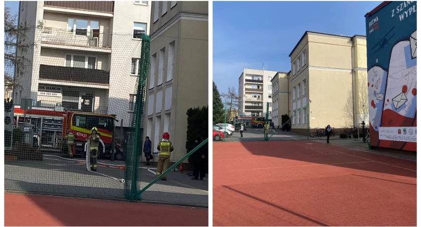Ewakuacja liceum na Długiej – Pożar wybuchł w sali chemicznej