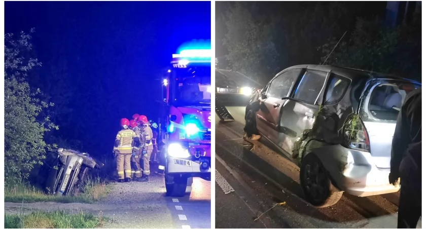 Nocną podróż zakończył w rowie