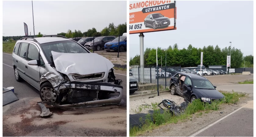 Wypadek na serwisówce – W szpitalu 27-latek z opla