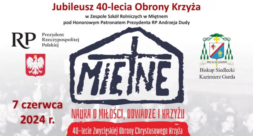 Jublieusz 40-lecia Obrony Krzyża w Miętnem - Program obchodów