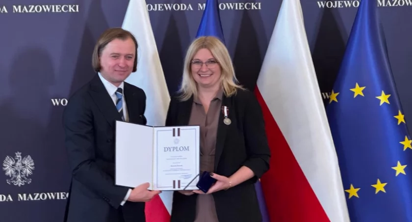 Marzena Świeczak z odznaką honorową 
