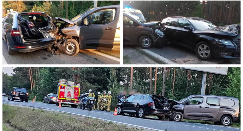 Kolizja trzech samochodów w Tarnowie