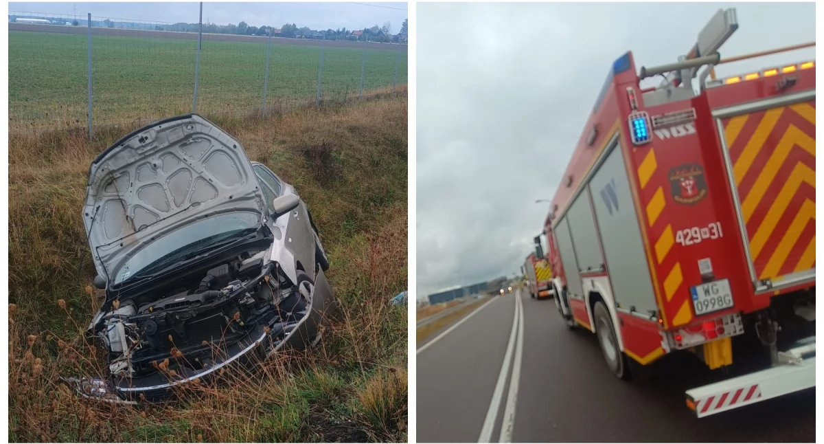 Stracił panowanie nad pojazdem i wypadł z drogi