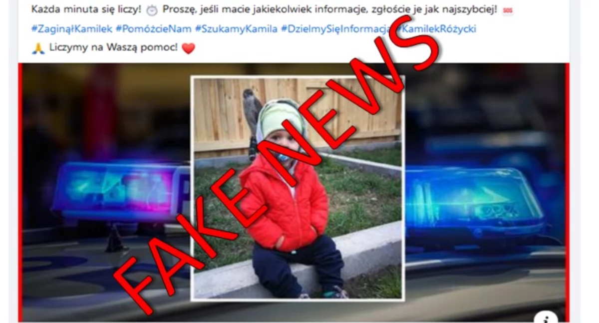 Porwanie 4-letniego Kamilka to FAKE NEWS! Apel policji
