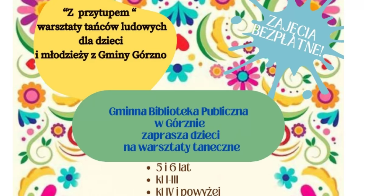 Z przytupem – Warsztaty tańców ludowych w gminie Górzno