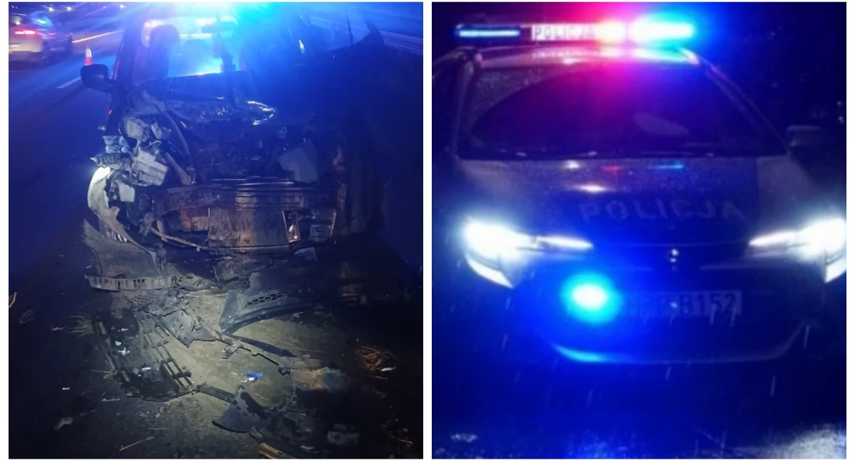 Uderzyła w barierki na S17