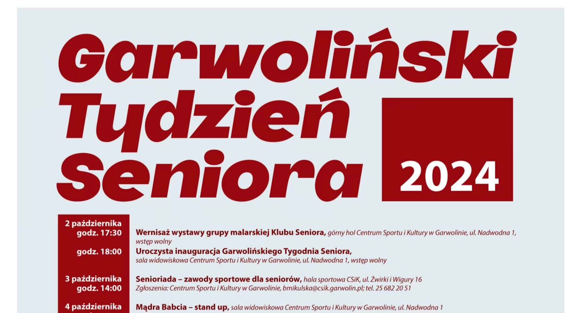 Tydzień Seniora już niebawem! Jesień życia pełna kolorów i energii