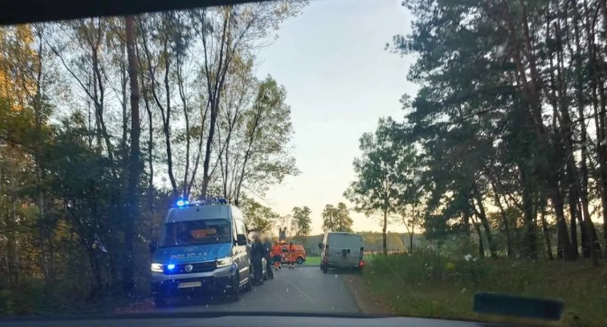 Kolizja samochodów w Starym Puznowie