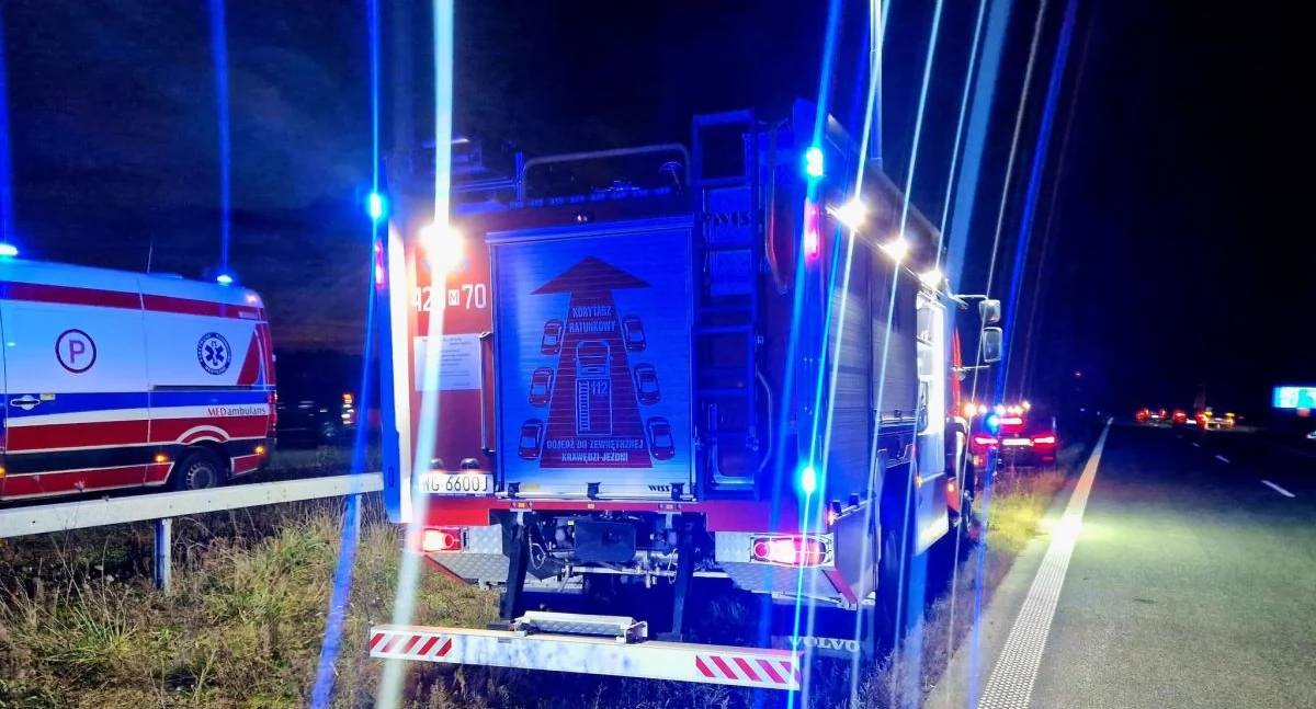 Poważna kolizja na S17 - Ford uderzył w tył toyoty