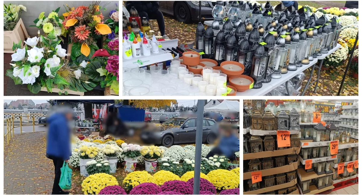 Przy cmentarzu czy z marketu? Sprzedawczyni: 