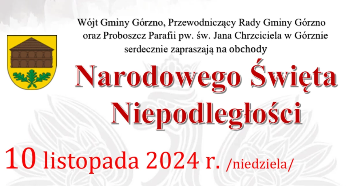 Świętuje cała gmina! Zapraszają na obchody Narodowego Święta Niepodległości