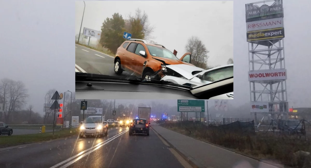 Wypadek przy Shellu – Zderzyły się trzy auta