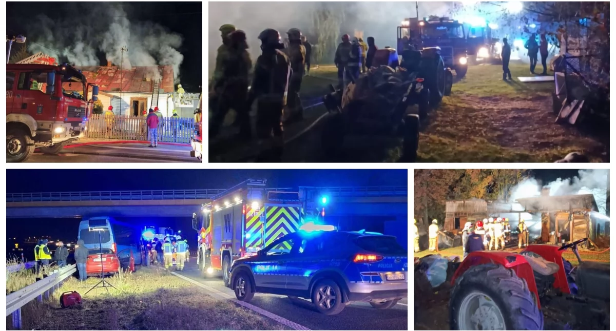 Poważne zdarzenia i heroiczna walka strażaków - Kronika zdarzeń PSP w Garwolinie