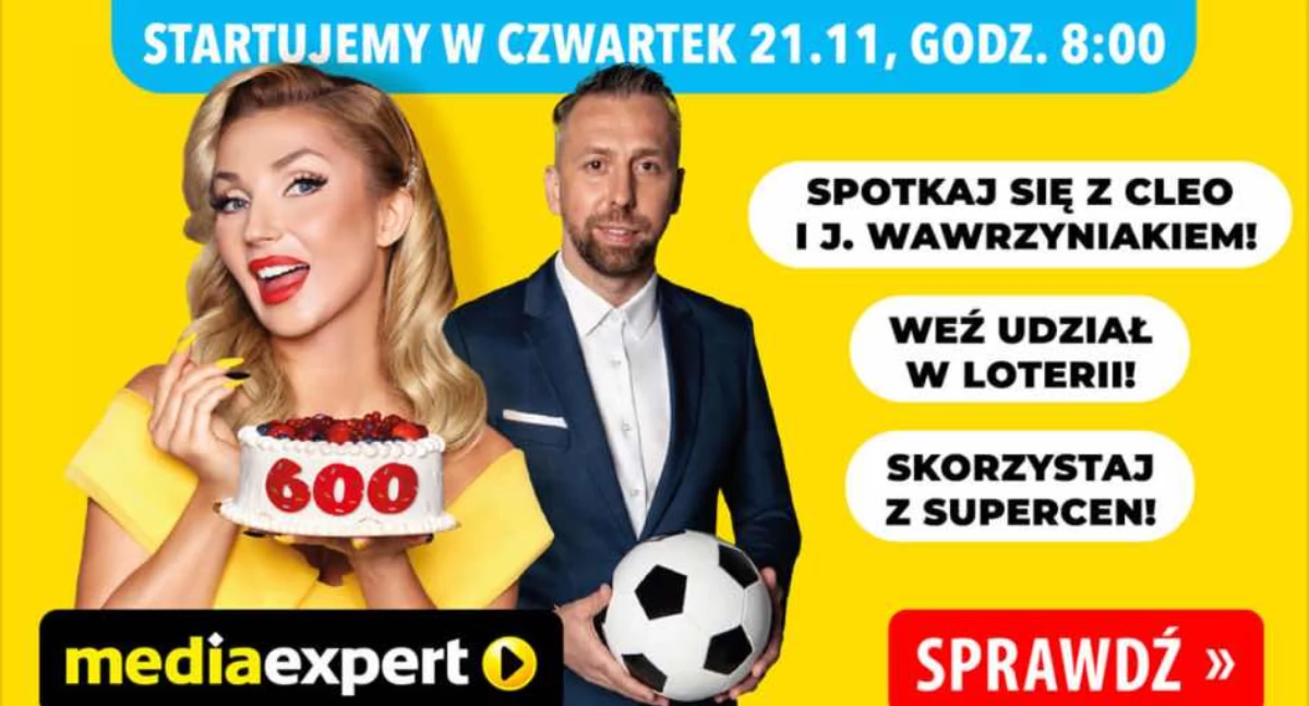 Cleo i Jakub Wawrzyniak oraz promocje na otwarcie Media Expert w naszym mieście