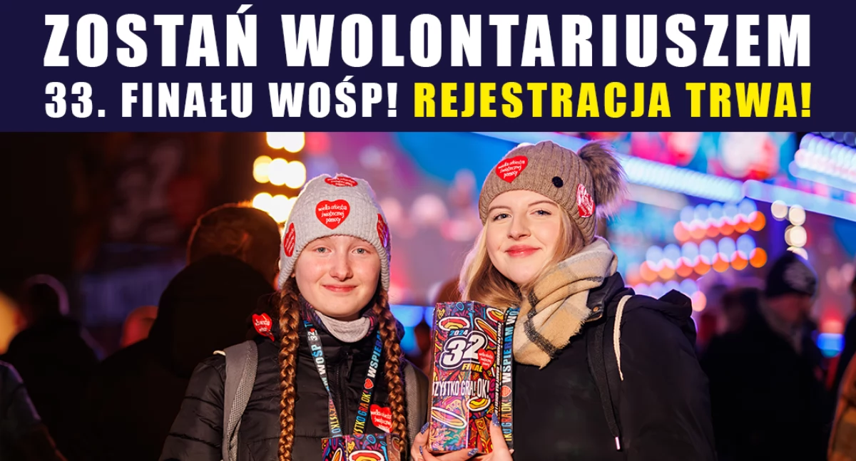 Gramy na zdrowie! Wielka Orkiestra Świątecznej Pomocy rozpoczęła rejestrację wolontariuszy