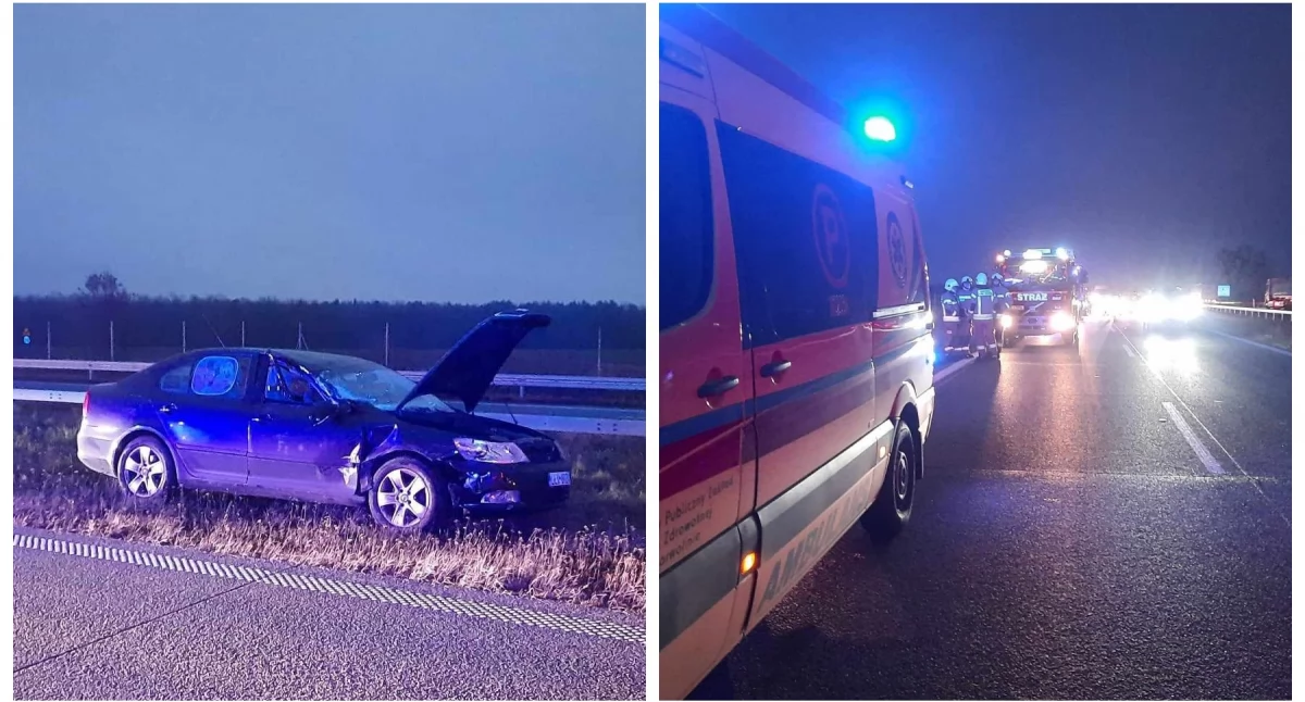 Kolizja na S17 - Skoda wjechała w tył ciężarówki