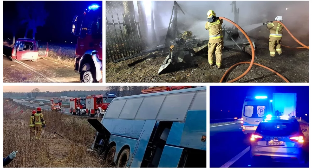 Strażacka kronika zdarzeń PSP w Garwolinie - wypadki, kolizje, pożary