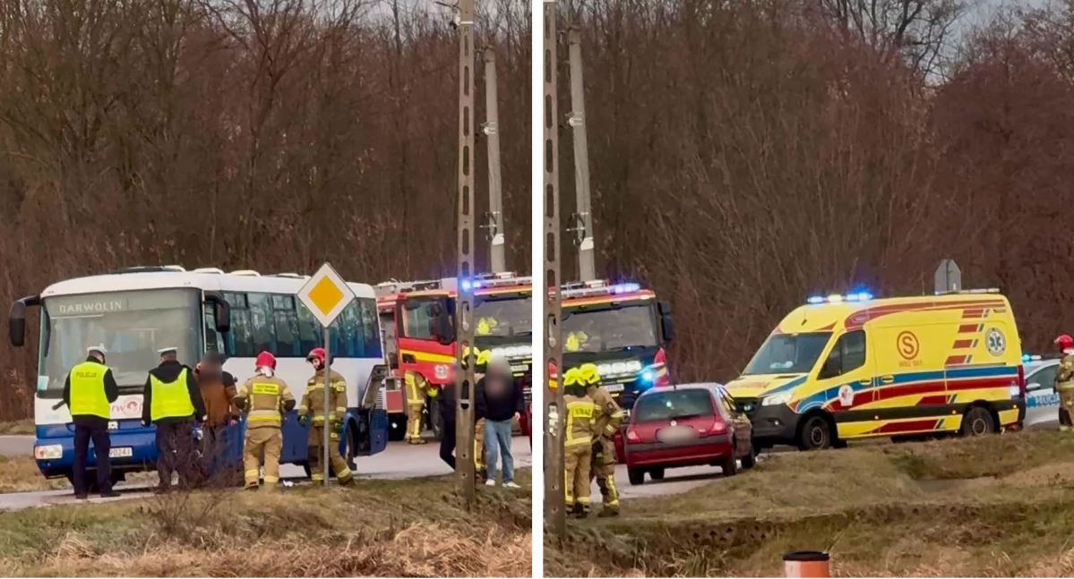 Autobus zderzył się z osobówką