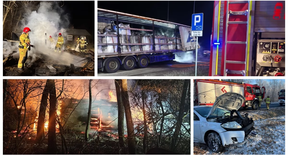 Strażacka kronika zdarzeń PSP w Garwolinie - Pożary, wypadki i resuscytacja nieprzytomnej osoby