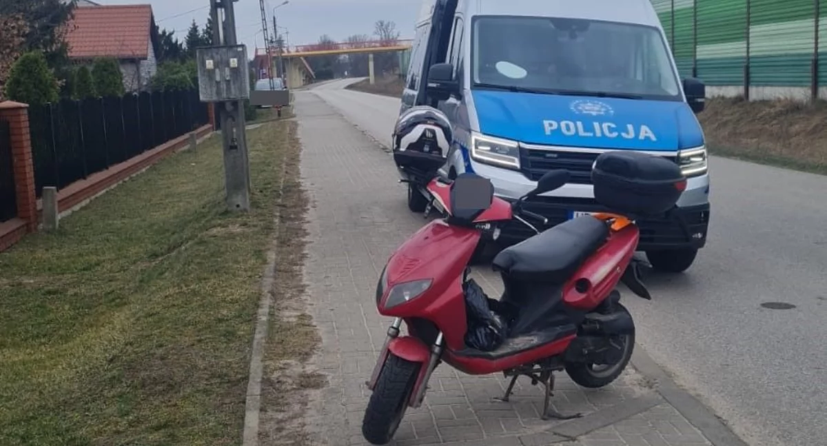 Przewrócił się na skuterze - Był pijany