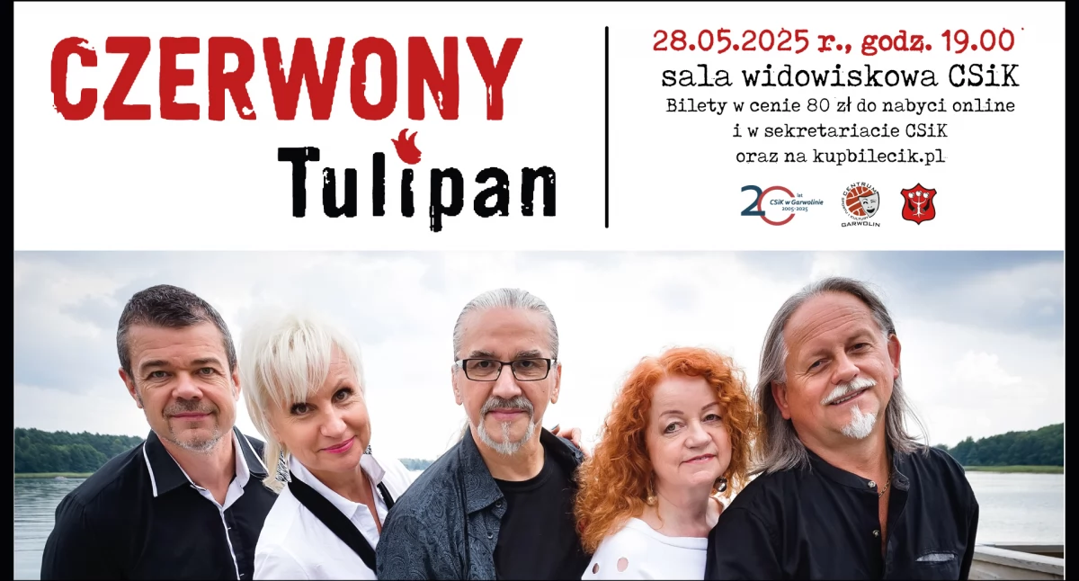 Czerwony Tulipan wystąpi w Garwolinie - Bilety już w sprzedaży!