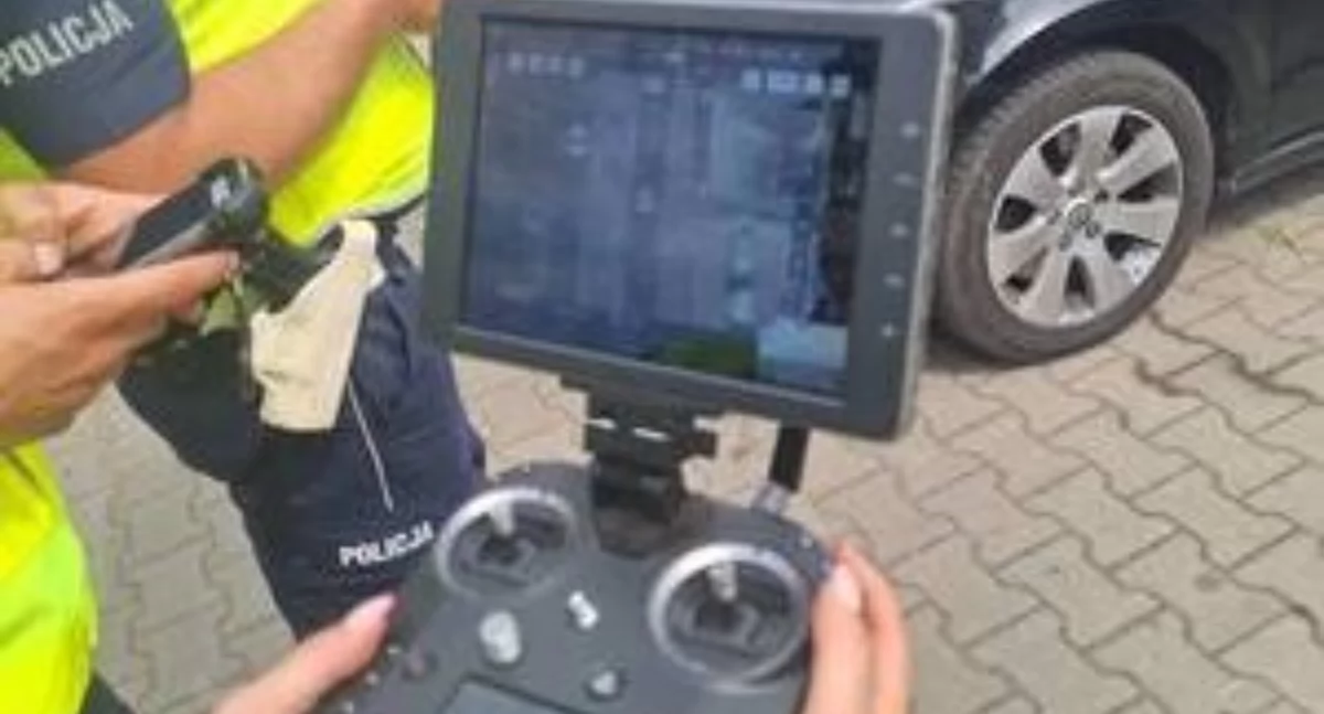 Dron nad miastem - Policjanci czuwają nad bezpieczeństwem także z góry
