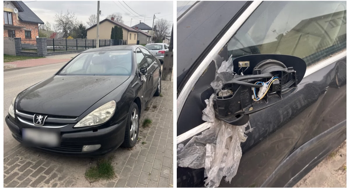 Uszkodzony peugeot szpecił ulicę
