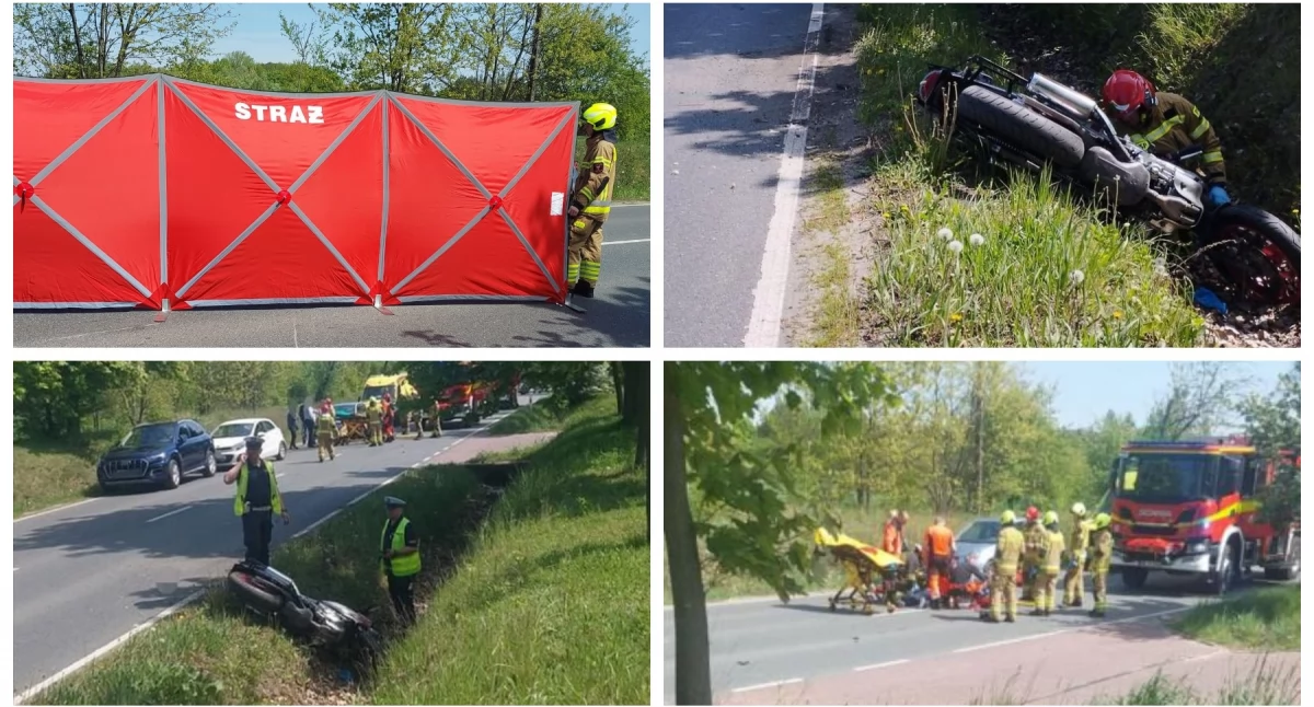 Nie żyje motocyklista, który zderzył się z kią 