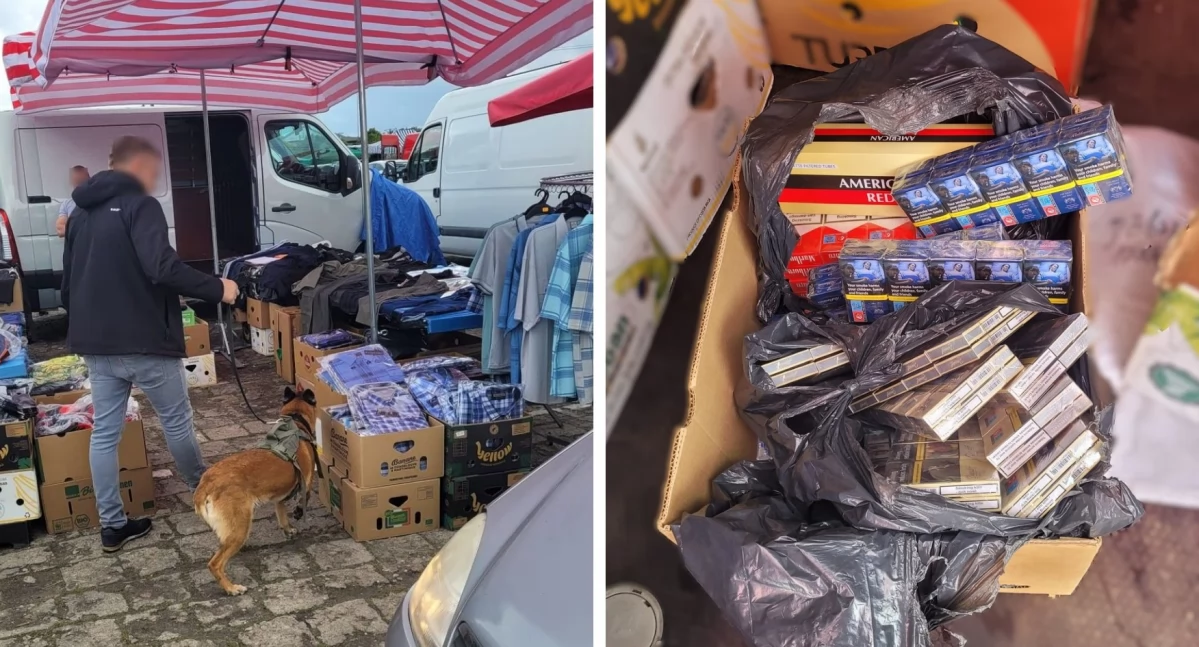 Akcja służb na targowisku miejskim - Nielegalne papierosy i brak zezwoleń