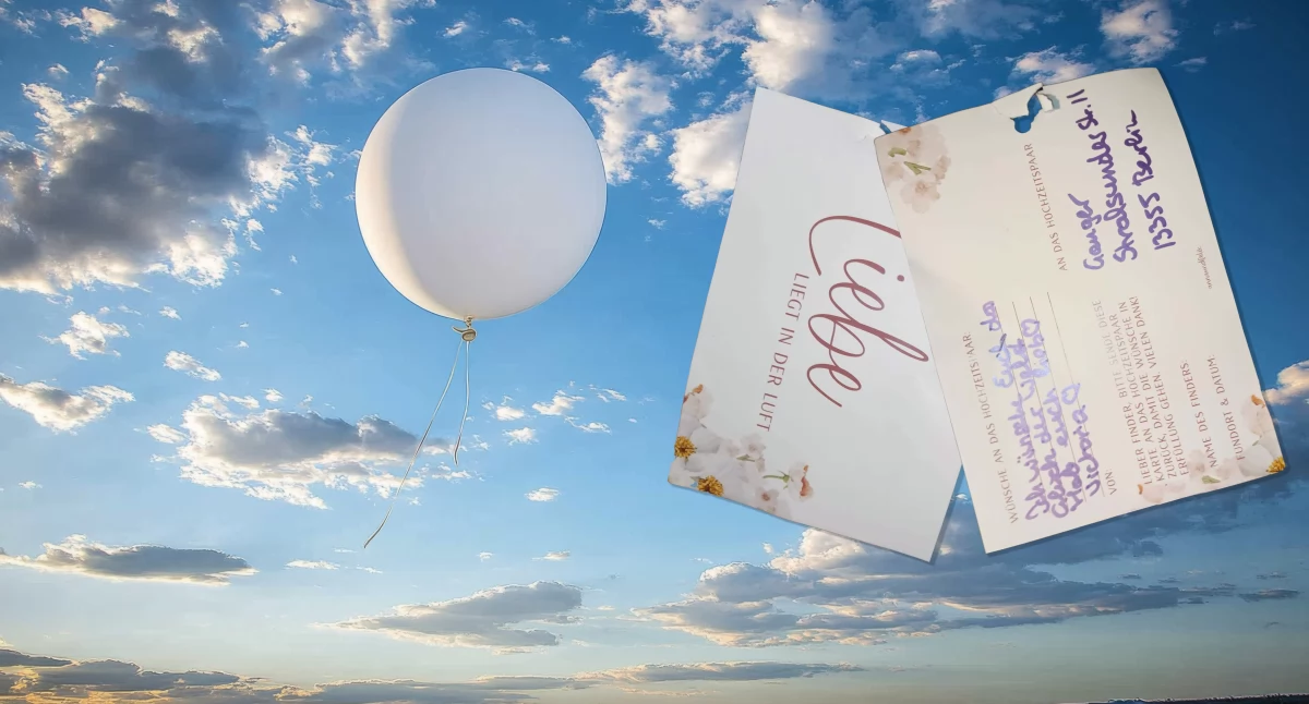 Miłosna przesyłka z nieba. Balony z Niemiec wylądowały pod Miastkowem