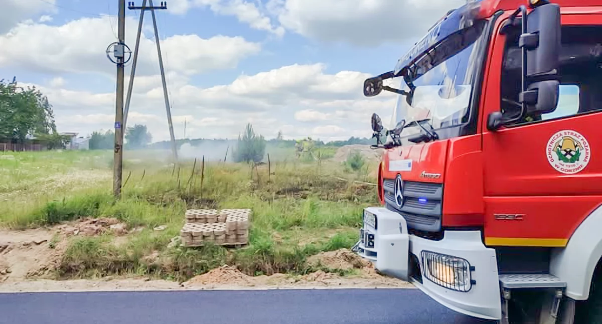 Zerwana linia energetyczna – Pożar nieużytków