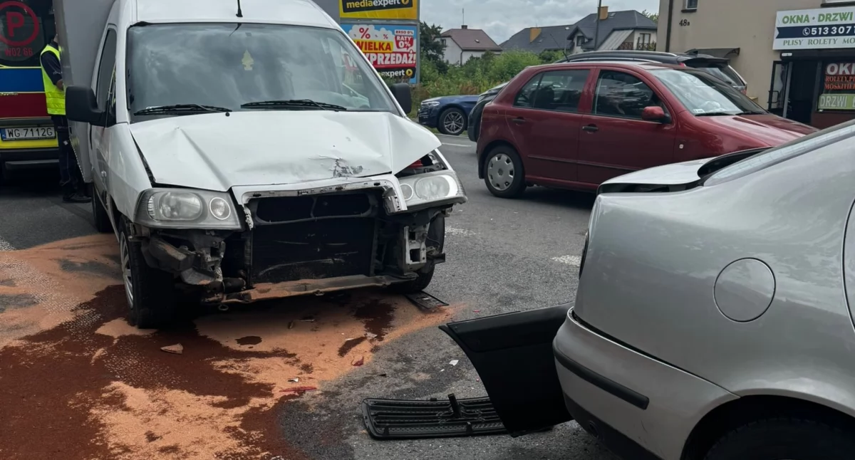 Wypadek przy piekarni - Dwie osoby w szpitalu
