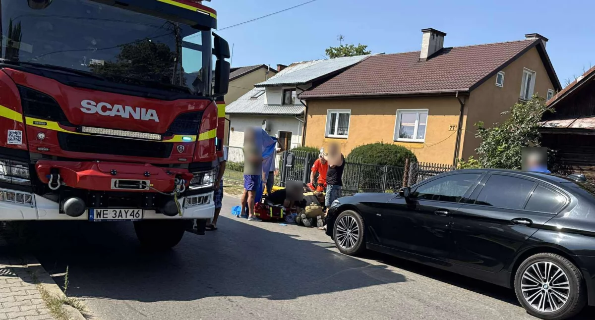 BMW potrąciło dwójkę dzieci w Uninie - lądował śmigłowiec LPR