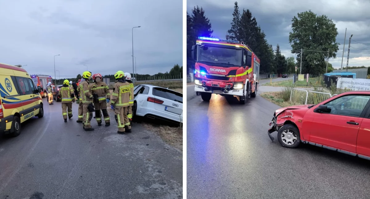 Zderzenie dwóch samochodów w Górznie