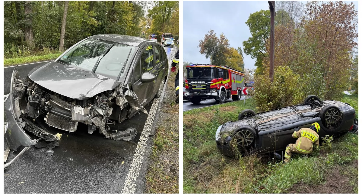 Wypadek na DK 76 – Czołowe zderzenie citroena z seatem