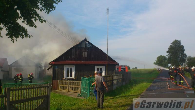 Pożar domu w Łąkach