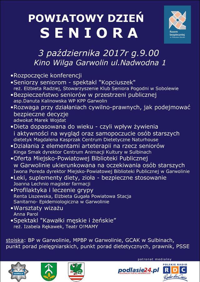 Powiatowy Dzień Seniora w Garwolinie już w październiku