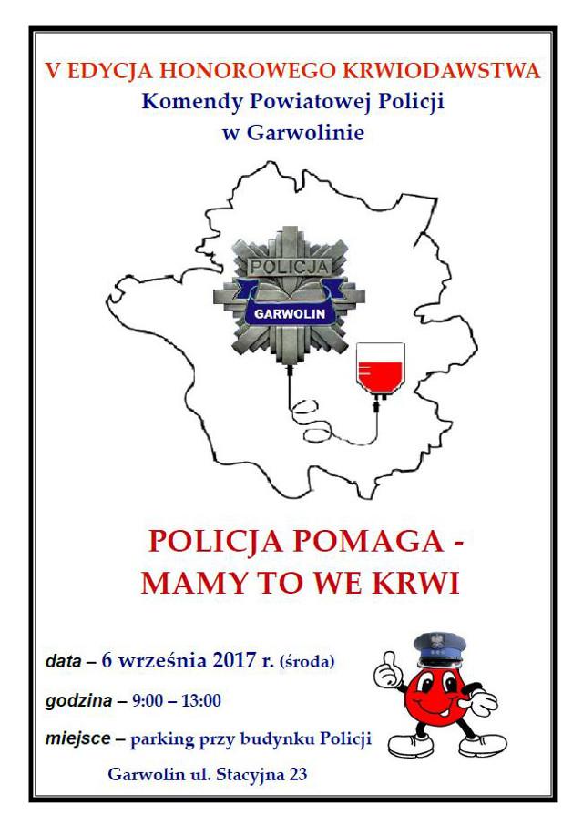 V edycja akcji krwiodawstwa: Policja pomaga – mamy to we krwi