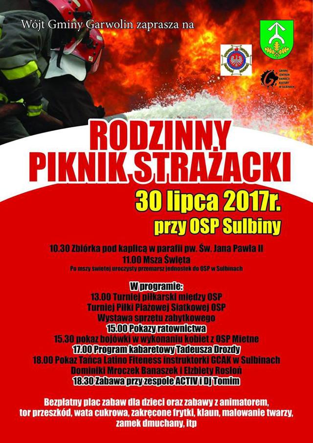 Rodzinny Piknik Strażacki w Sulbinach już w niedzielę! 