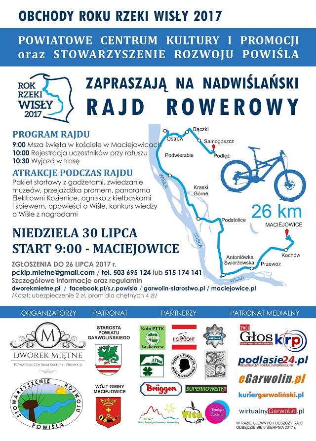 Zapraszają na nadwiślański rajd rowerowy