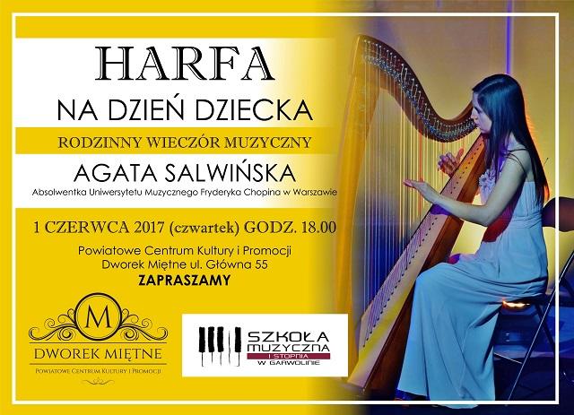 Zaproszenie na Dzień Dziecka z harfą