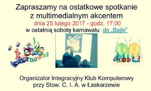 Łaskarzew: Ostatkowe spotkanie z multimedialnym akcentem 