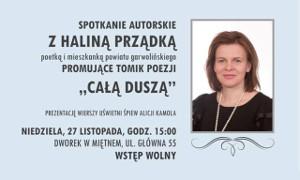 Dworek poezji, czyli spotkanie autorskie z Haliną Prządką w Miętnem