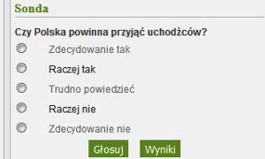Sonda: Czy Polska powinna przyjąć uchodźców? 