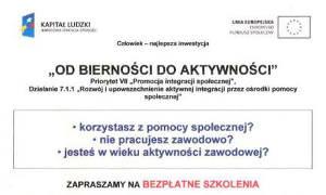 Bezpłatne szkolenia dla bezrobotnych