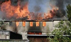 Pożar budynków gospodarczych w Budziskach