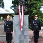 OSP Garwolin z pomnikiem patrona